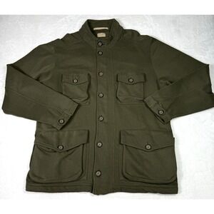 Tommy Bahama Field Jacket Mens XL Green Utility‎ Coat Minimalist Soft Cozy